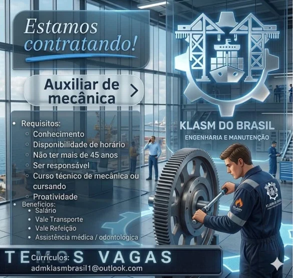 VAGA DE AUXILIAR DE MECÂNICA