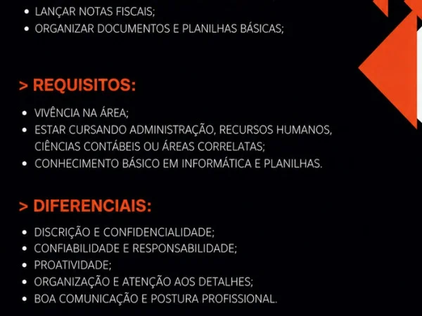 Grupo Musso contrata Assistente de DP/ADM