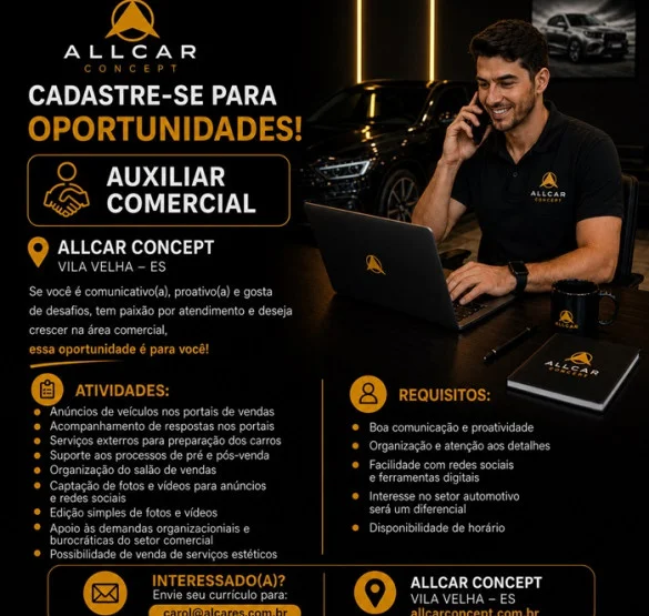 Auxiliar Comercial - Allcar Concept - Vila Velha/ES