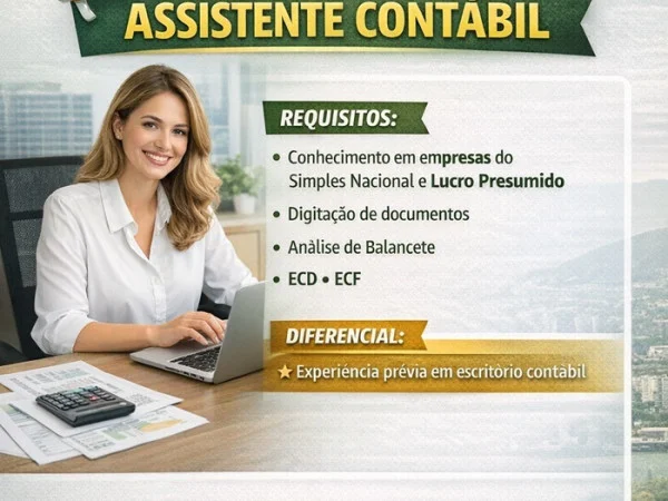VAGA PARA ASSISTENTE CONTÁBIL