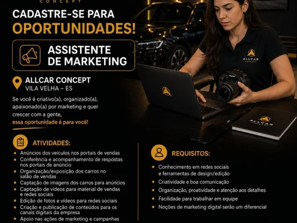 Assistente de Marketing - Allcar Concept - Vila Velha/ES