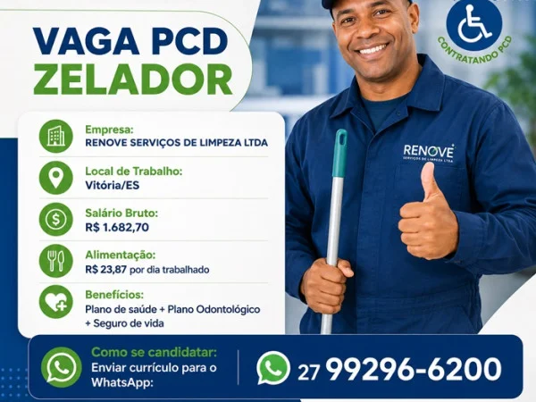 VAGA PCD - ZELADOR 