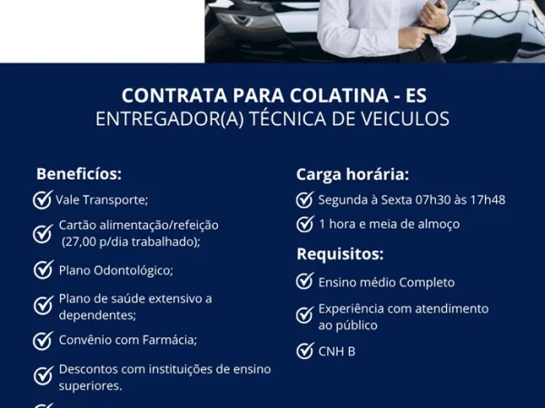 Volkswagen Premium contrata Entregador(a) Técnica de Veículos