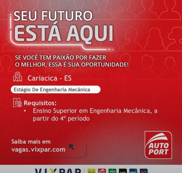 Autoport abre vaga de Estágio em Engenharia Mecânica