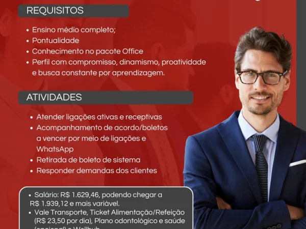 Vaga para Recuperador de Crédito