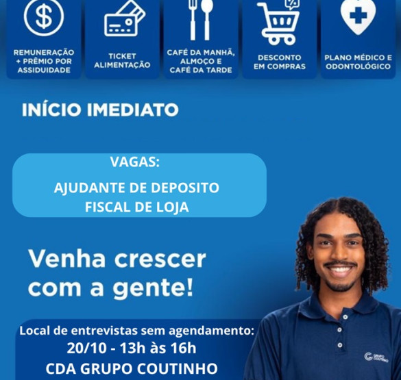 GRUPO COUTINHO REALIZA MUTIRÃO DE EMPREGO