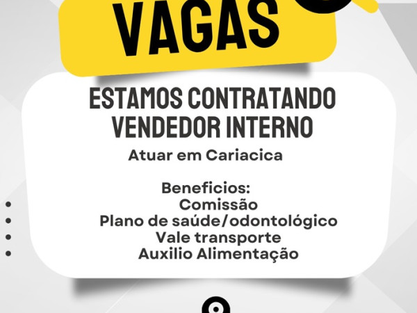 VAGA PARA VENDEDOR INTERNO
