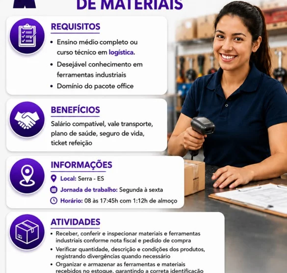 Vaga para Auxiliar de Recebimento de Materiais