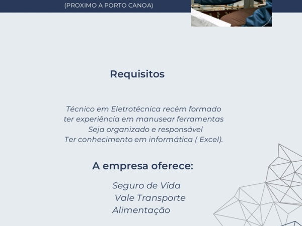 VAGA DE AUXILIAR DE ESTOQUE