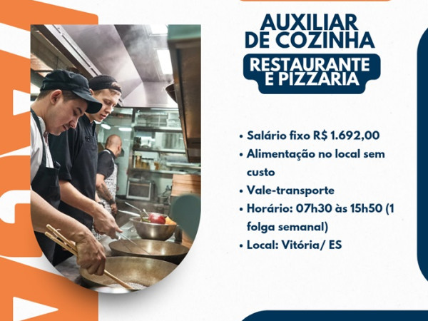 AUXILIAR DE COZINHA - RESTAURANTE E PIZZARIA