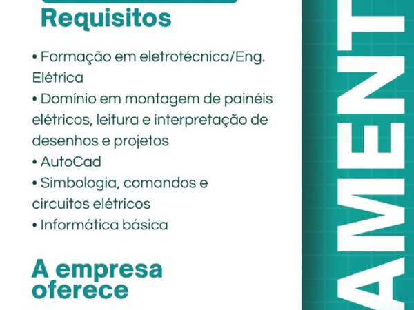 VAGA DE ORÇAMENTISTA
