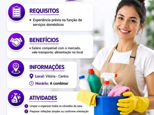 Vaga para Empregada Doméstica