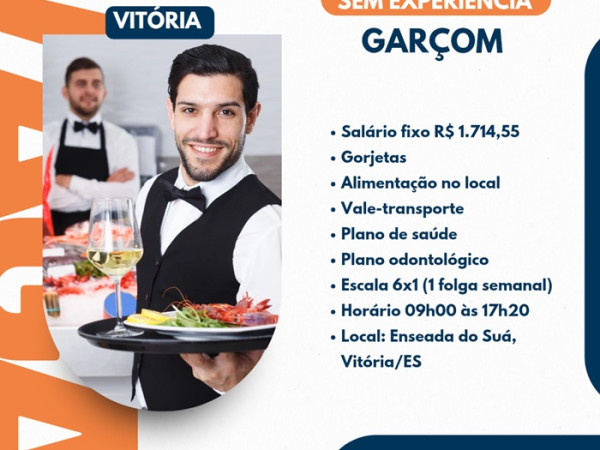 VAGA DE GARÇOM