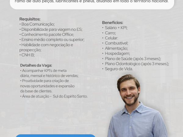 Vagas para Consultor(a) de vendas B2C e Consultor(a) de Revenda