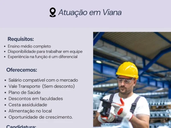 Operlog contrata Auxiliar de Produção