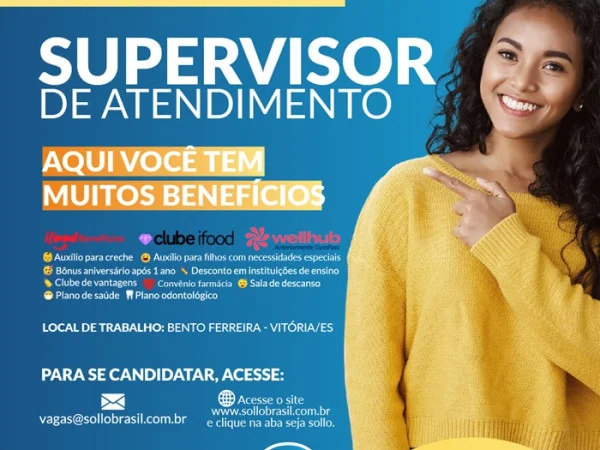 Sollo Brasil contrata Supervisor de Atendimento