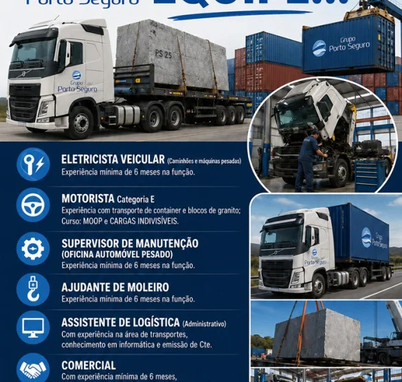 GRUPO PORTO SEGURO ABRE VAGAS DE EMPREGO