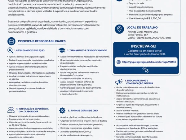 Grupo BGR contrata Auxiliar de DHO