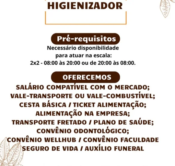 SOCAU contrata Higienizador