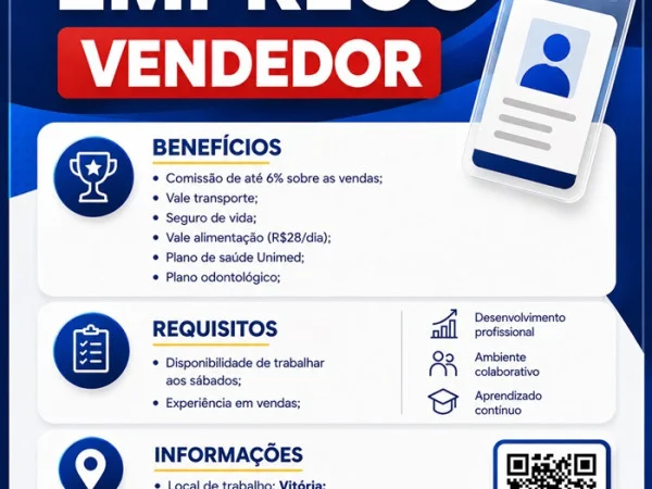 VAGA PARA VENDEDOR