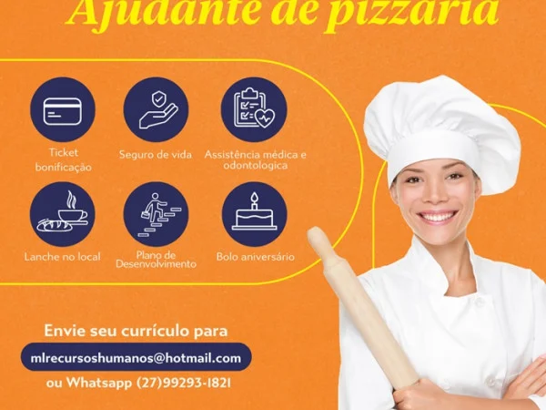 Padaria Monte Libano contrata Ajudante de Pizzaria