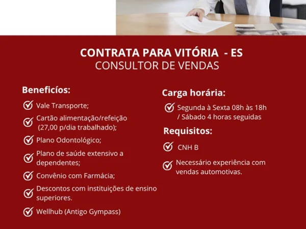 FIAT PODIUM CONTRATA CONSULTOR DE VENDAS (VITÓRIA)