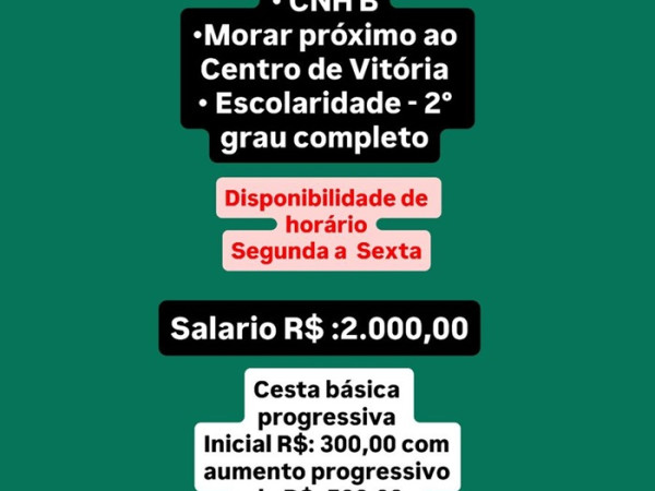 VAGA DE MOTORISTA