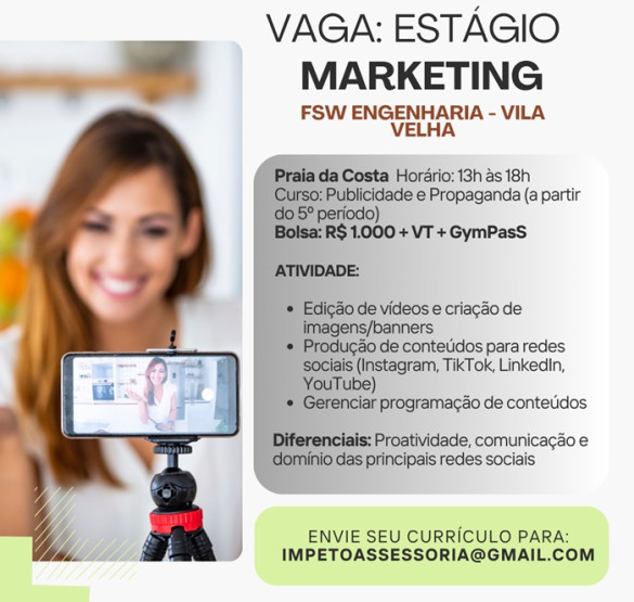 VAGA DE ESTÁGIO MARKETING