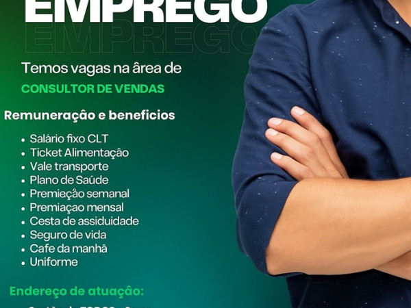 VAGA DE CONSULTOR DE VENDAS