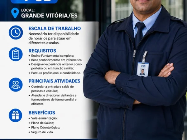 VAGA PARA PORTEIRO - PCD