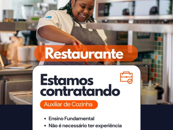 02 VAGAS - AUXILIAR DE COZINHA