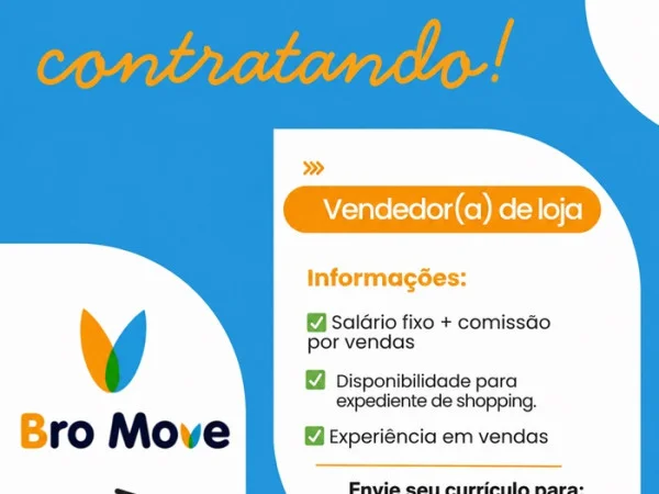 Bro Move contrata Vendedor(a) de Loja