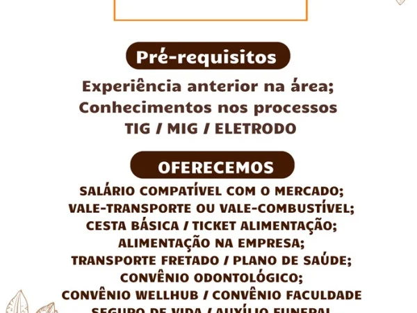 Socau contrata Soldador