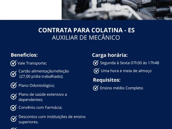 VW PREMIUM CONTRATA AUXILIAR DE MECÂNICO