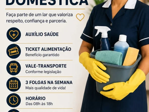 Oportunidade de Emprego – Empregada Doméstica