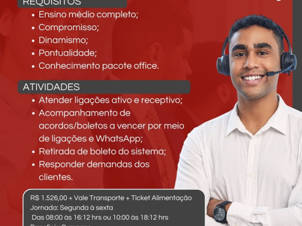 VAGAS PARA TELEMARKETING