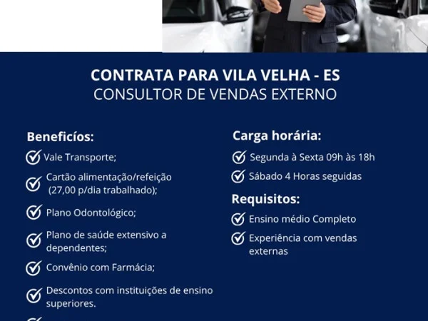 PREMIUM VOLKSWAGEN CONTRATA CONSULTOR DE VENDAS EXTERNO