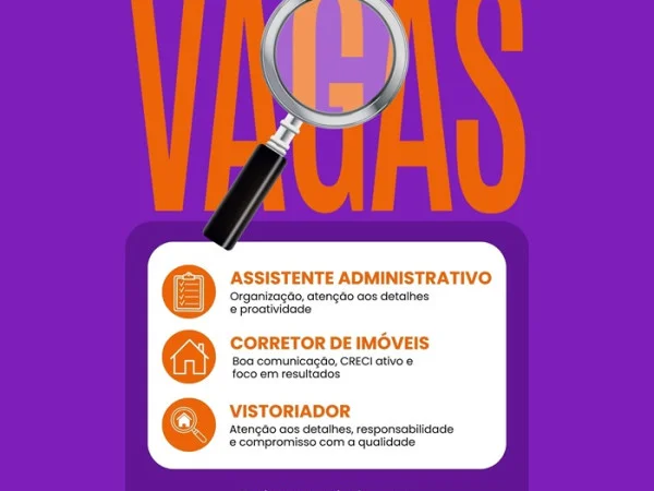Atrium Vix Imóveis abre vagas de Emprego