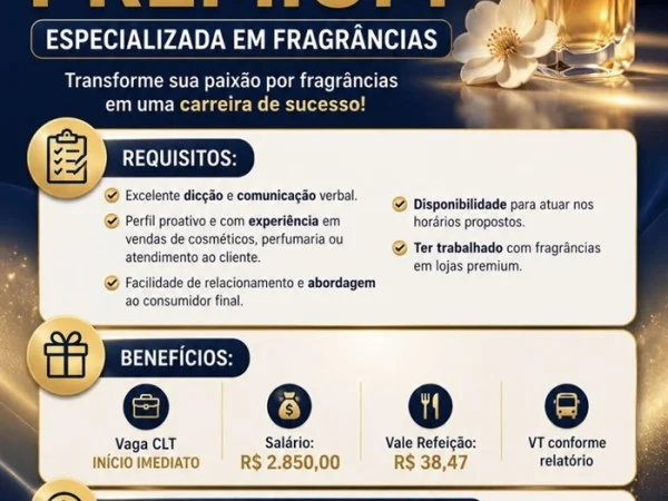 Vaga para Consultora Premium