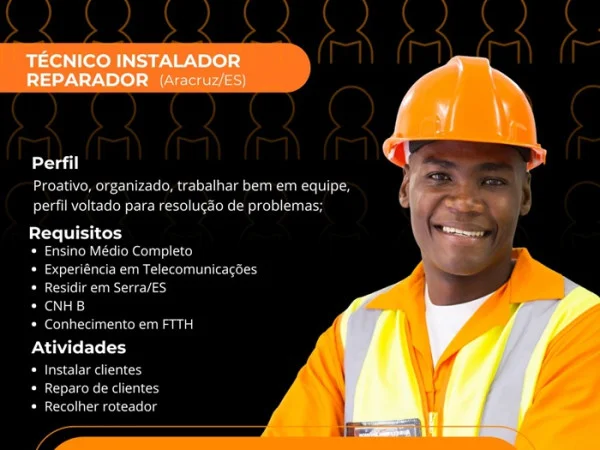 TÉCNICO INSTALADOR REPARADOR - ARACRUZ