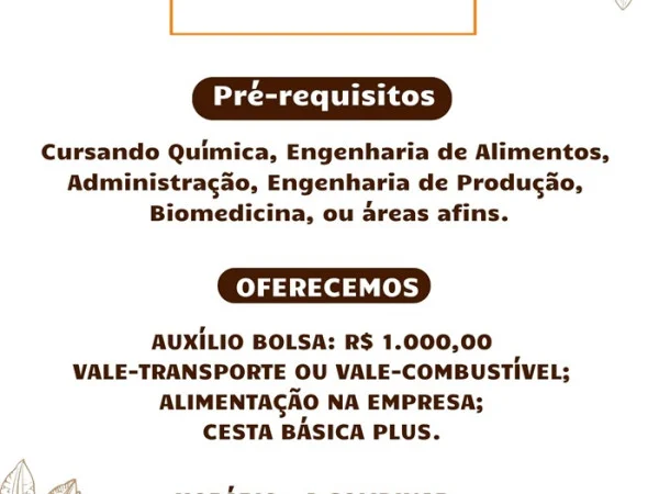 Socau contrata Estagiário de Controle de Qualidade