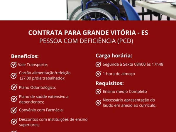 GRUPO PODIUM CONTRATA PESSOAS COM DEFICIÊNCIA